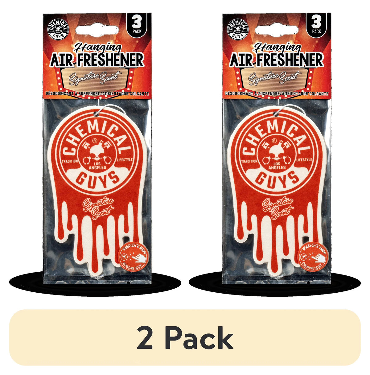 Chemical Guys Hanging Air Freshener 3-pack, Signature Scent