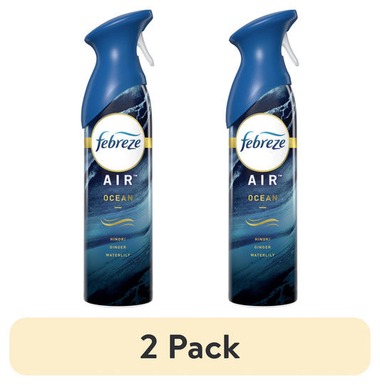 (2 pack) Febreze Air Freshener Spray, Odor-Fighting Room Spray, Ocean, 8.8oz