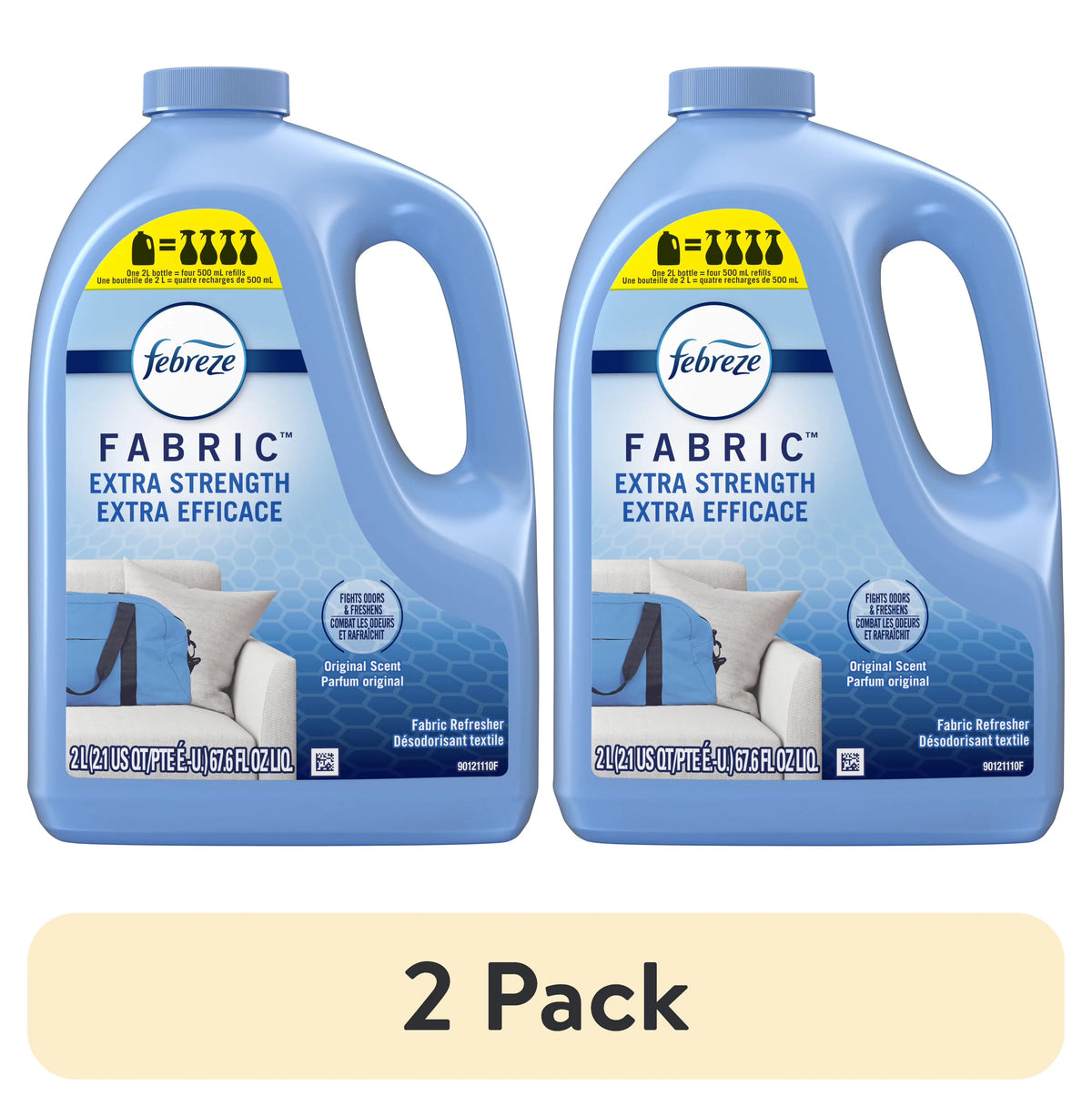 Febreze Fabric Spray Air Freshener, Odor-Fighting, Extra Strength 67.6 fl oz Refill