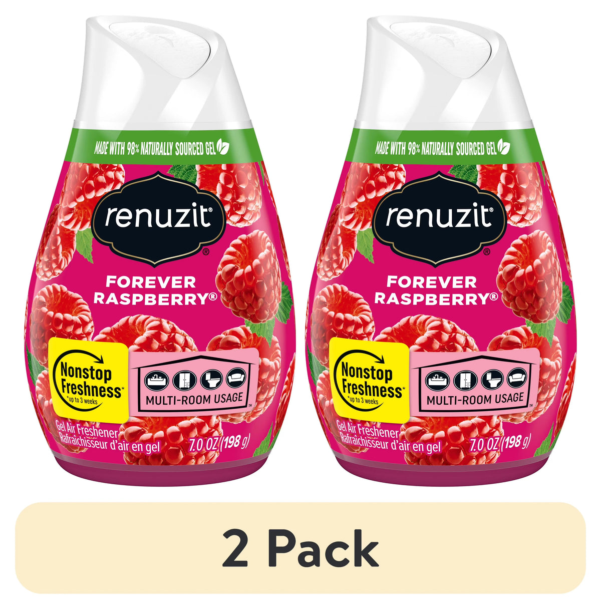 Renuzit Gel Air Freshener, Forever Raspberry, 7.0 Ounce