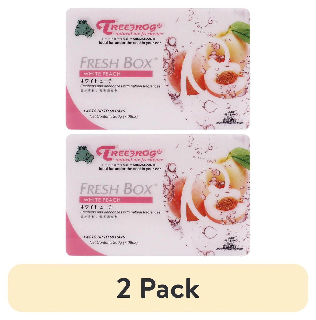Treefrog Xtreme Natural Air Freshener White Peach 7.06oz