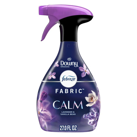 Febreze Fabric Spray Air Freshener, Odor-Fighting Fabric Refresher, Downy Calm, 27 fl oz (2 Pack)