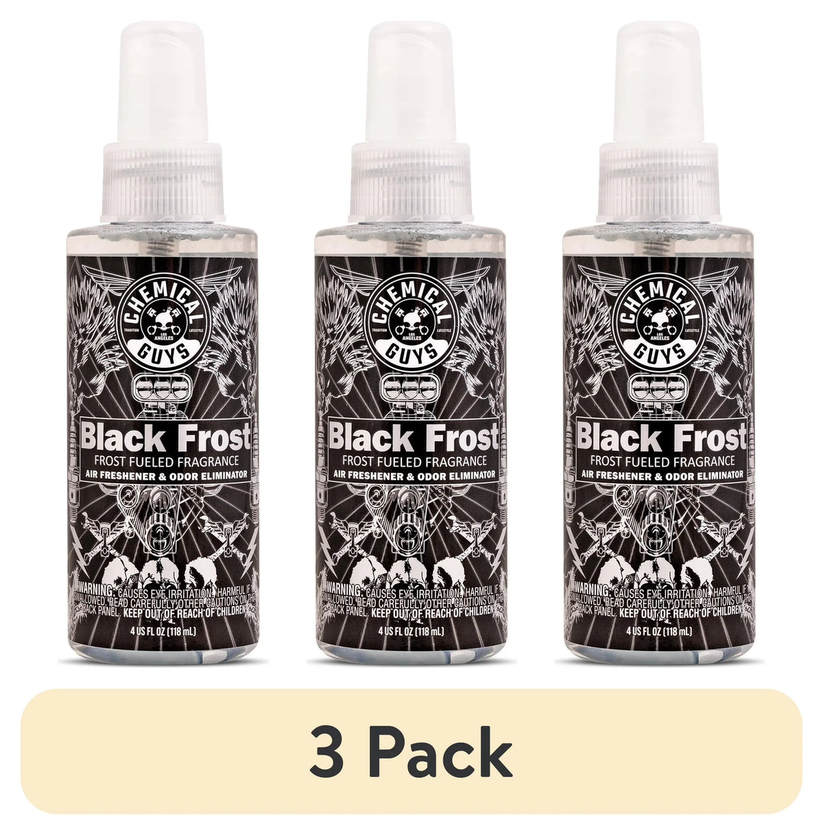 Chemical Guys 4 Ounces Black Frost Air Freshener & Odor Eliminator