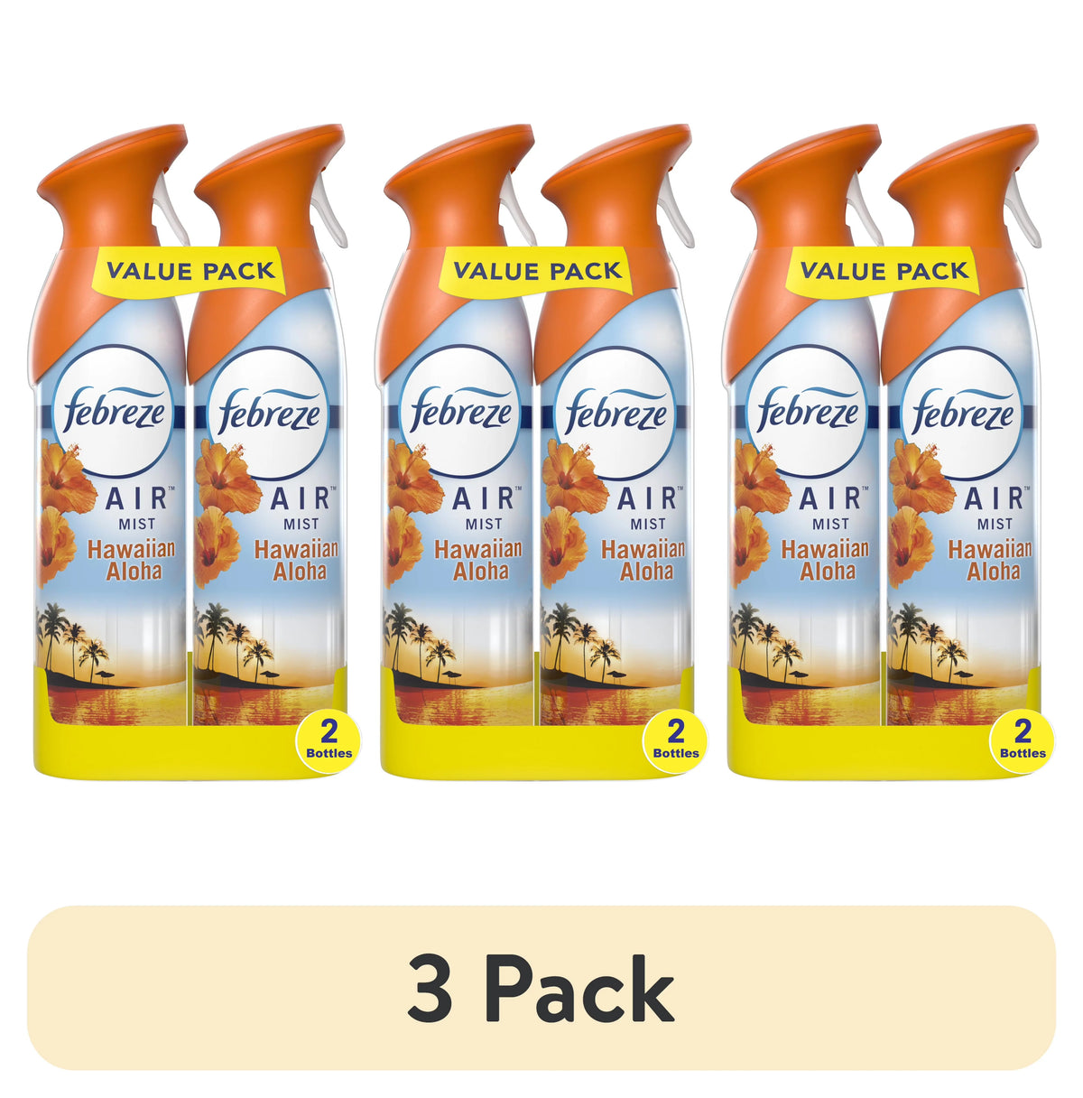 Febreze Air Freshener Spray, Odor-Fighting Room Spray, Hawaiian Aloha, 8.8oz, 2 Count