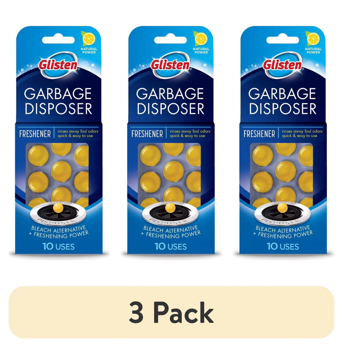 Glisten Garbage Disposer Care Freshener Pods, 10 Pack