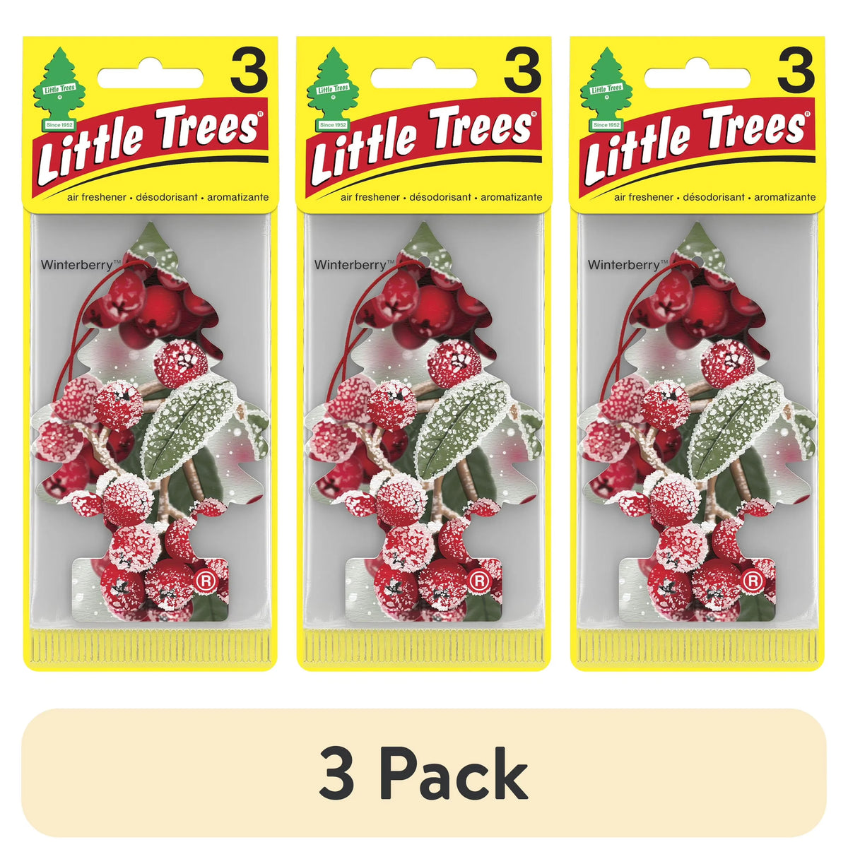 Little Trees Air Fresheners Winterberry Fragrance 3-Pack