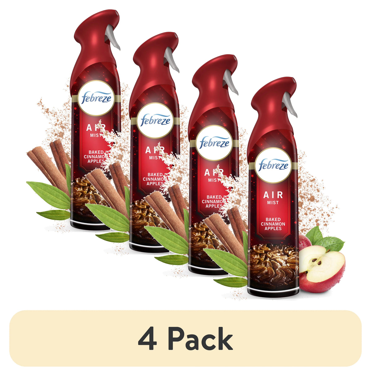Febreze Air Mist Odor-Fighting Air Freshener Baked Cinnamon Apples, 8.8 oz. Aerosol Can