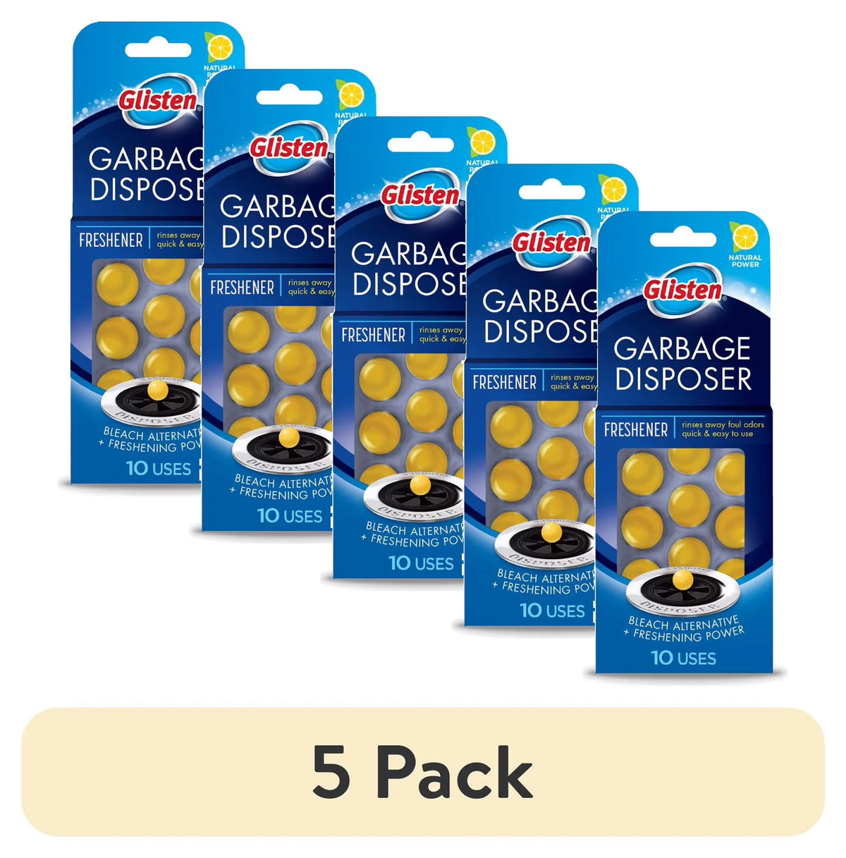 Glisten Garbage Disposer Care Freshener Pods, 10 Pack