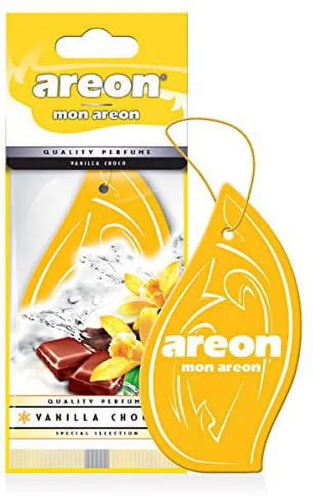 AREON MON MA49 Long Lasting Paper Hanging Ornaments for Car or Home Hanging Best Car Air Freshener Lavender Scent, 12 Pack
