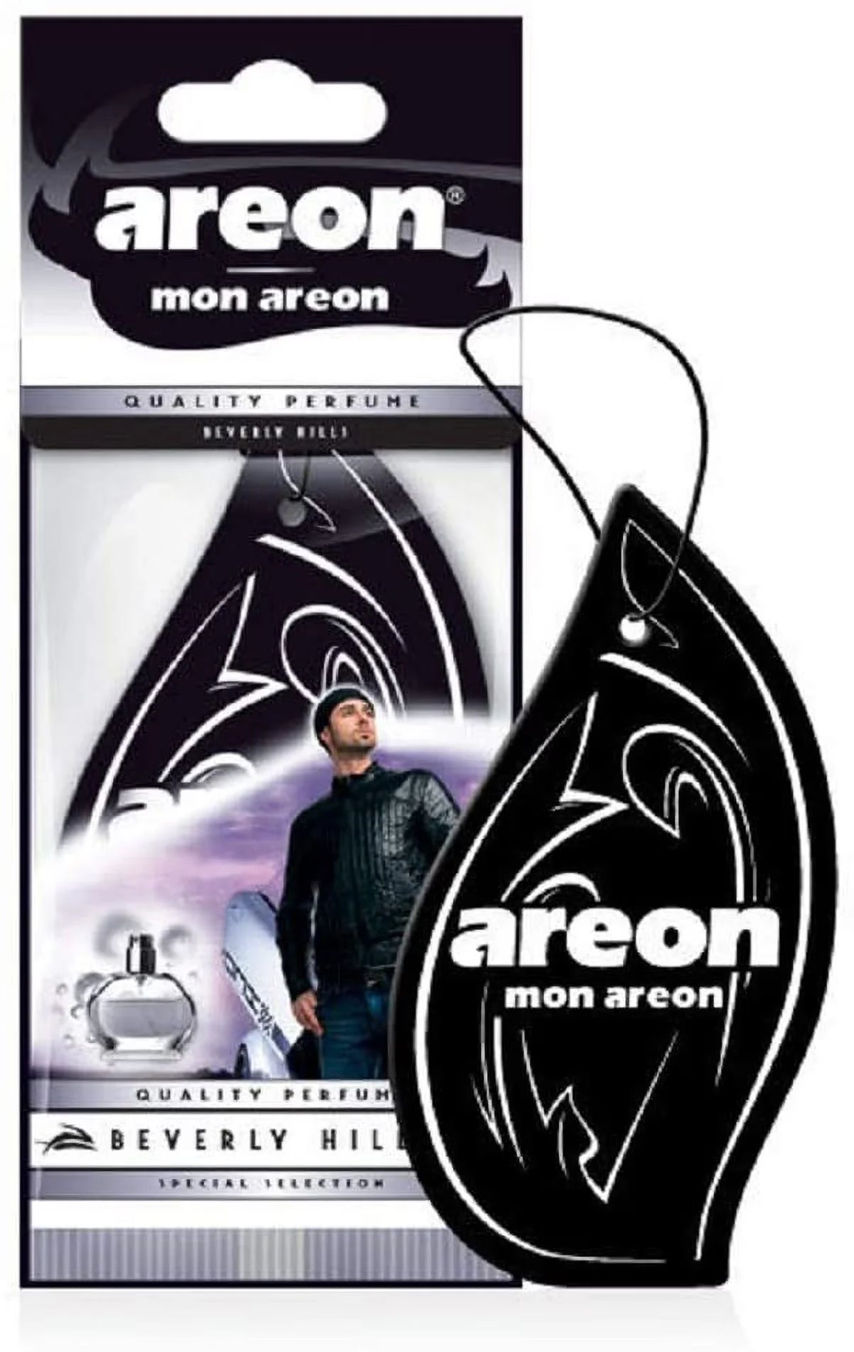 AREON MON MA49 Long Lasting Paper Hanging Ornaments for Car or Home Hanging Best Car Air Freshener Lavender Scent, 12 Pack