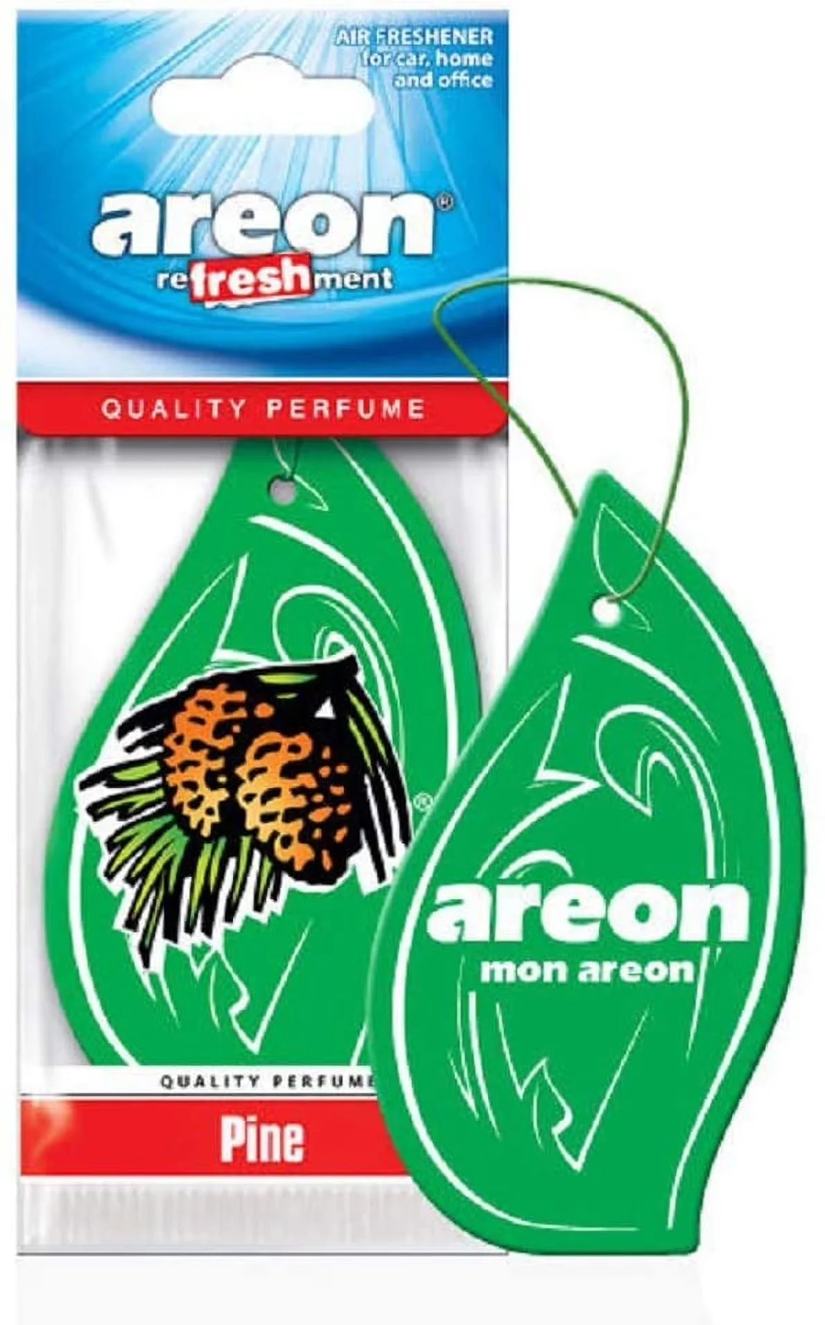 AREON MON MA49 Long Lasting Paper Hanging Ornaments for Car or Home Hanging Best Car Air Freshener Lavender Scent, 12 Pack