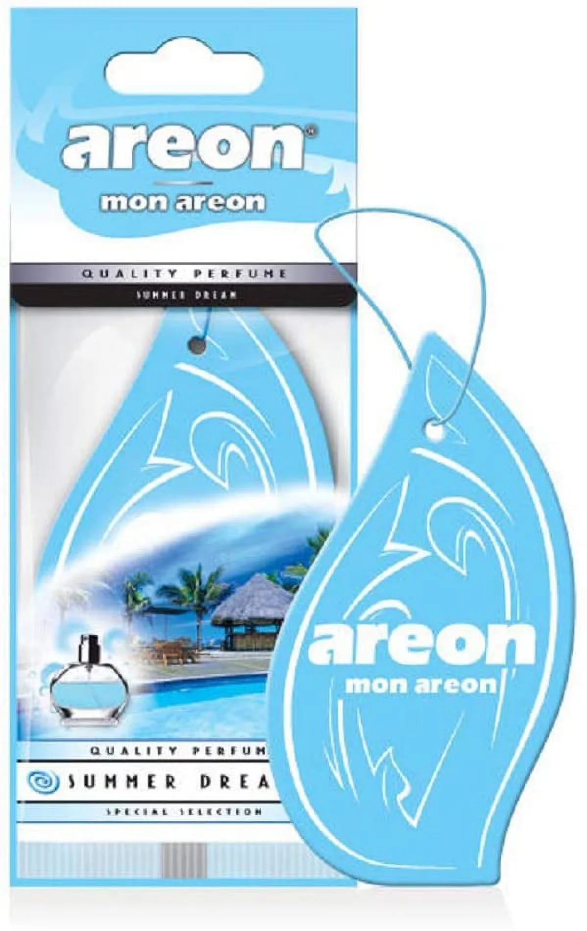 AREON MON MA49 Long Lasting Paper Hanging Ornaments for Car or Home Hanging Best Car Air Freshener Lavender Scent, 12 Pack