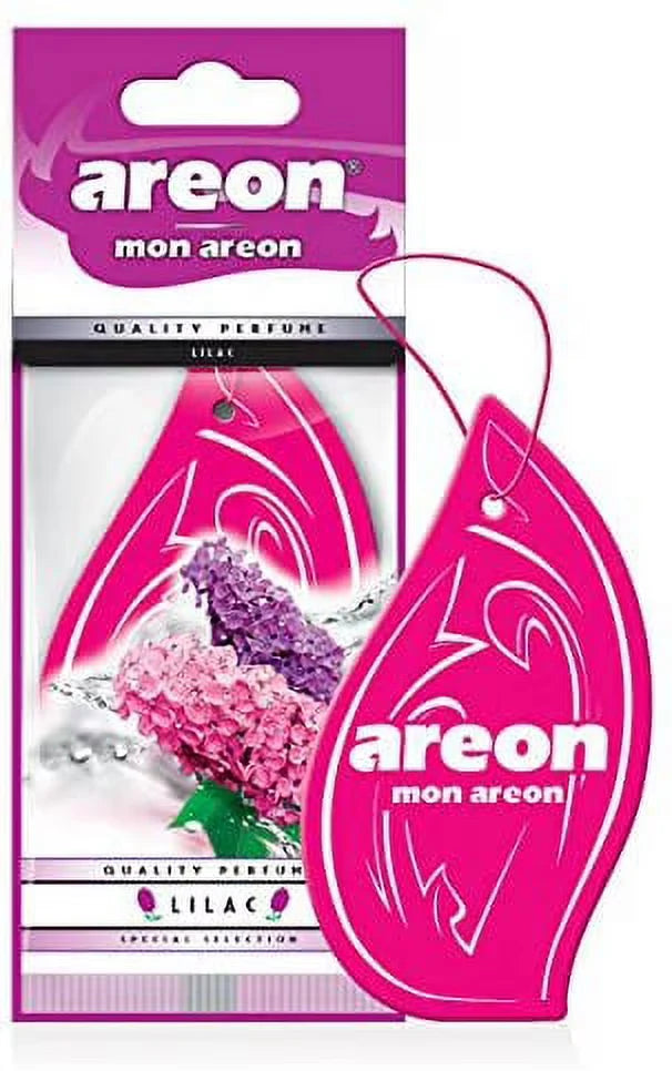 AREON MON MA49 Long Lasting Paper Hanging Ornaments for Car or Home Hanging Best Car Air Freshener Lavender Scent, 12 Pack