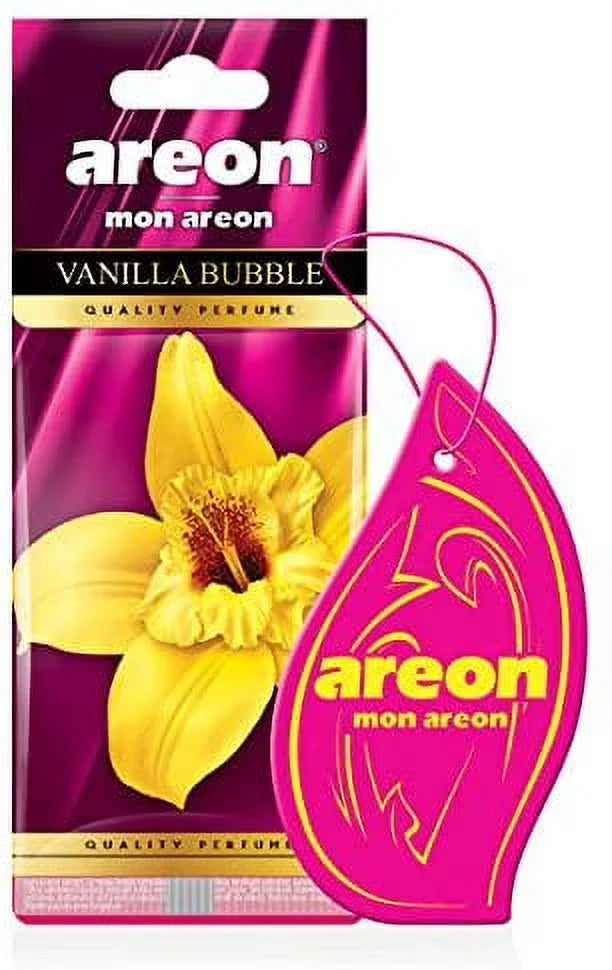AREON MON MA49 Long Lasting Paper Hanging Ornaments for Car or Home Hanging Best Car Air Freshener Lavender Scent, 12 Pack