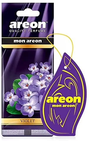 AREON MON MA49 Long Lasting Paper Hanging Ornaments for Car or Home Hanging Best Car Air Freshener Lavender Scent, 12 Pack