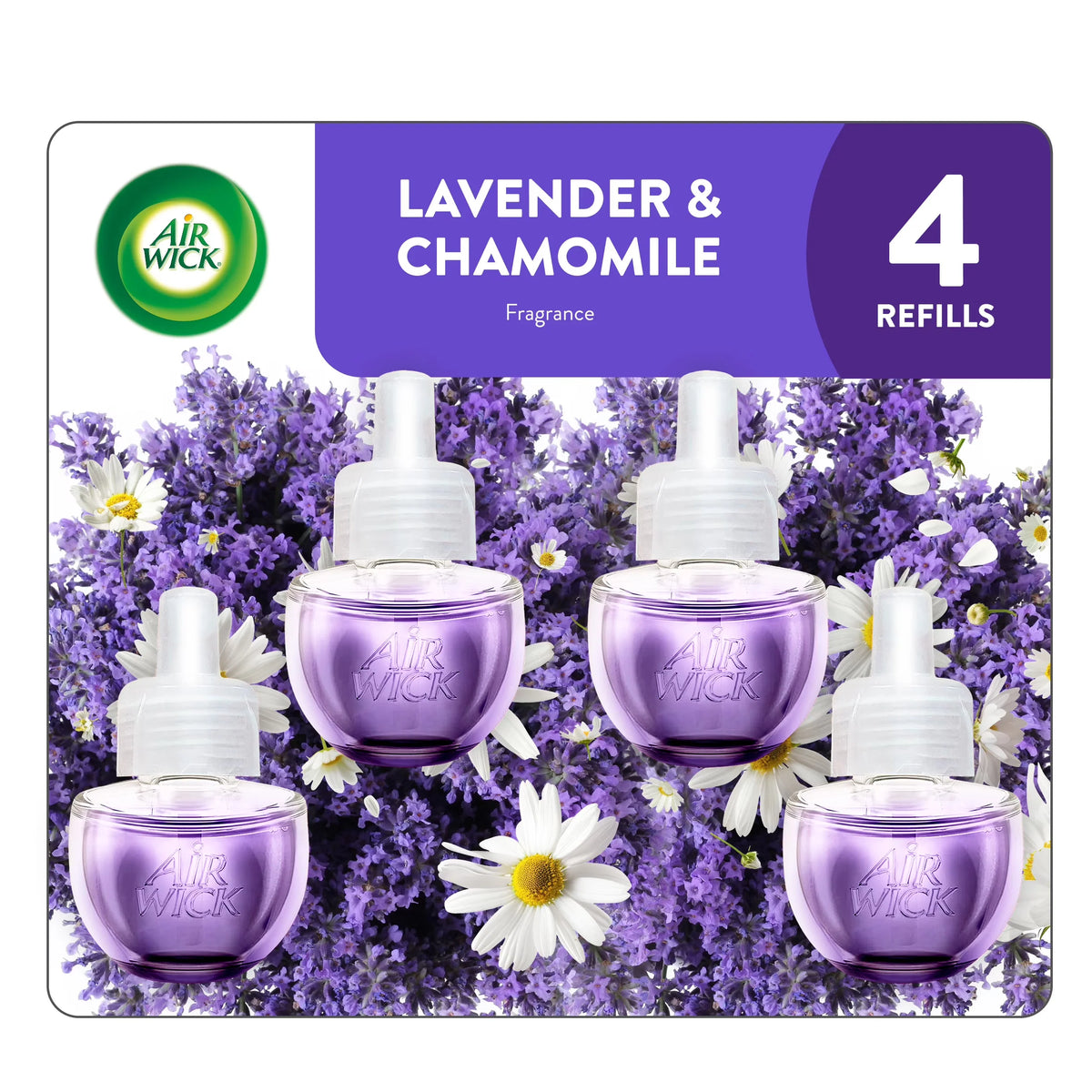 Air Wick Plug-in Scented Oil Refills, Honeysuckle and Raspberry, 4 Count