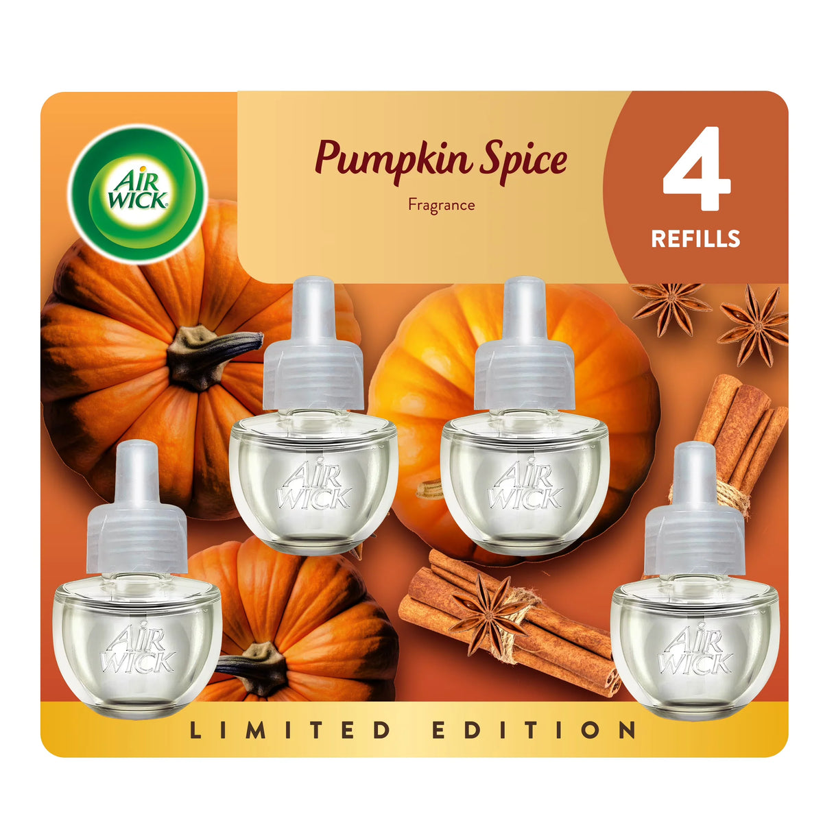 Air Wick Plug-in Scented Oil Refills, Honeysuckle and Raspberry, 4 Count