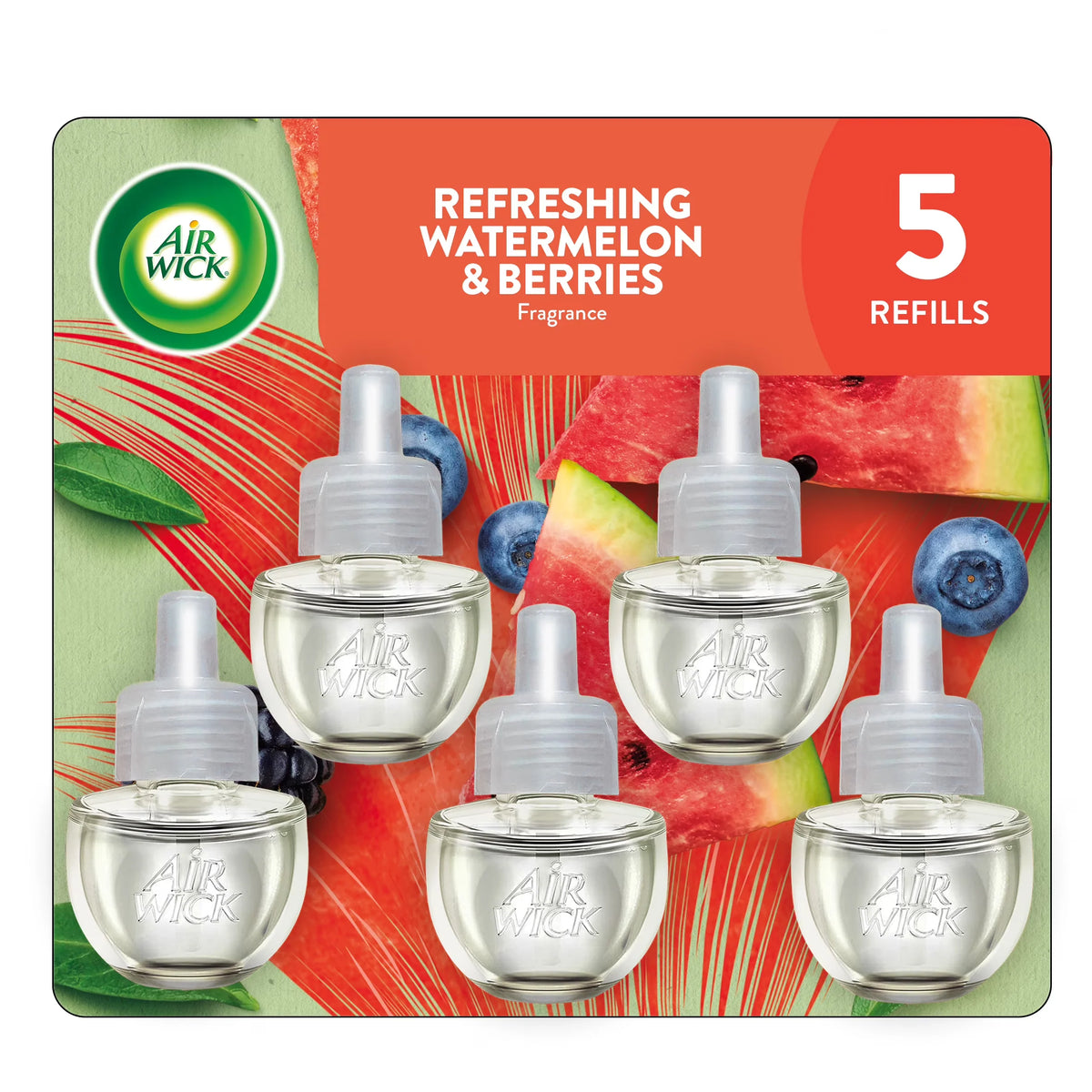 Air Wick Plug-In Scented Oil Air Freshener Warmer Refills, Lavender and Chamomile, 5 Count