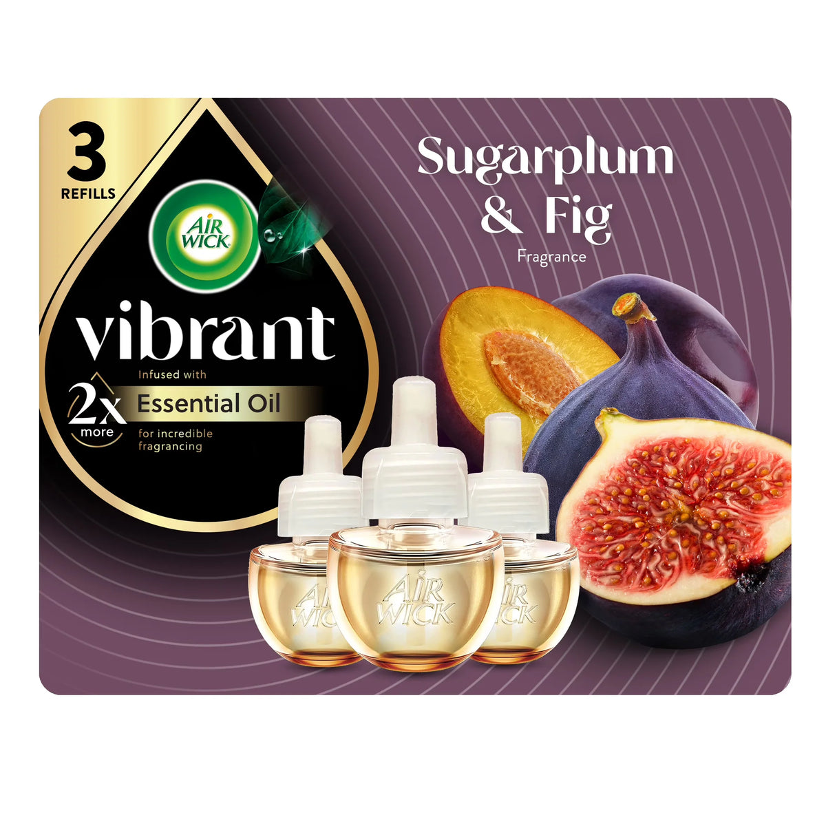 Air Wick Plug-in Scented Oil Refills, Honeysuckle and Raspberry, 4 Count