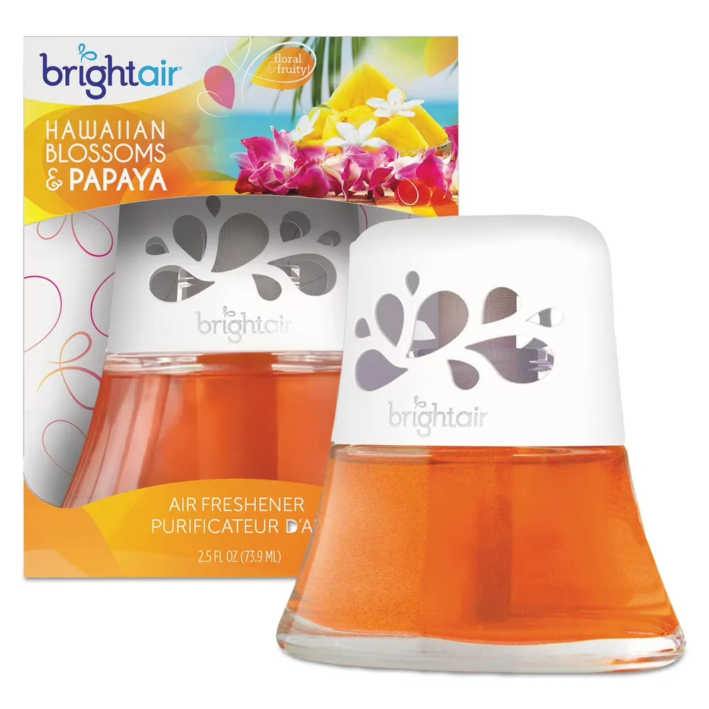 BRIGHT Air BRI 900021 2.5 oz Scented Oil Air Freshener - Orange, Hawaiian Blossoms and Papaya (6/Carton)