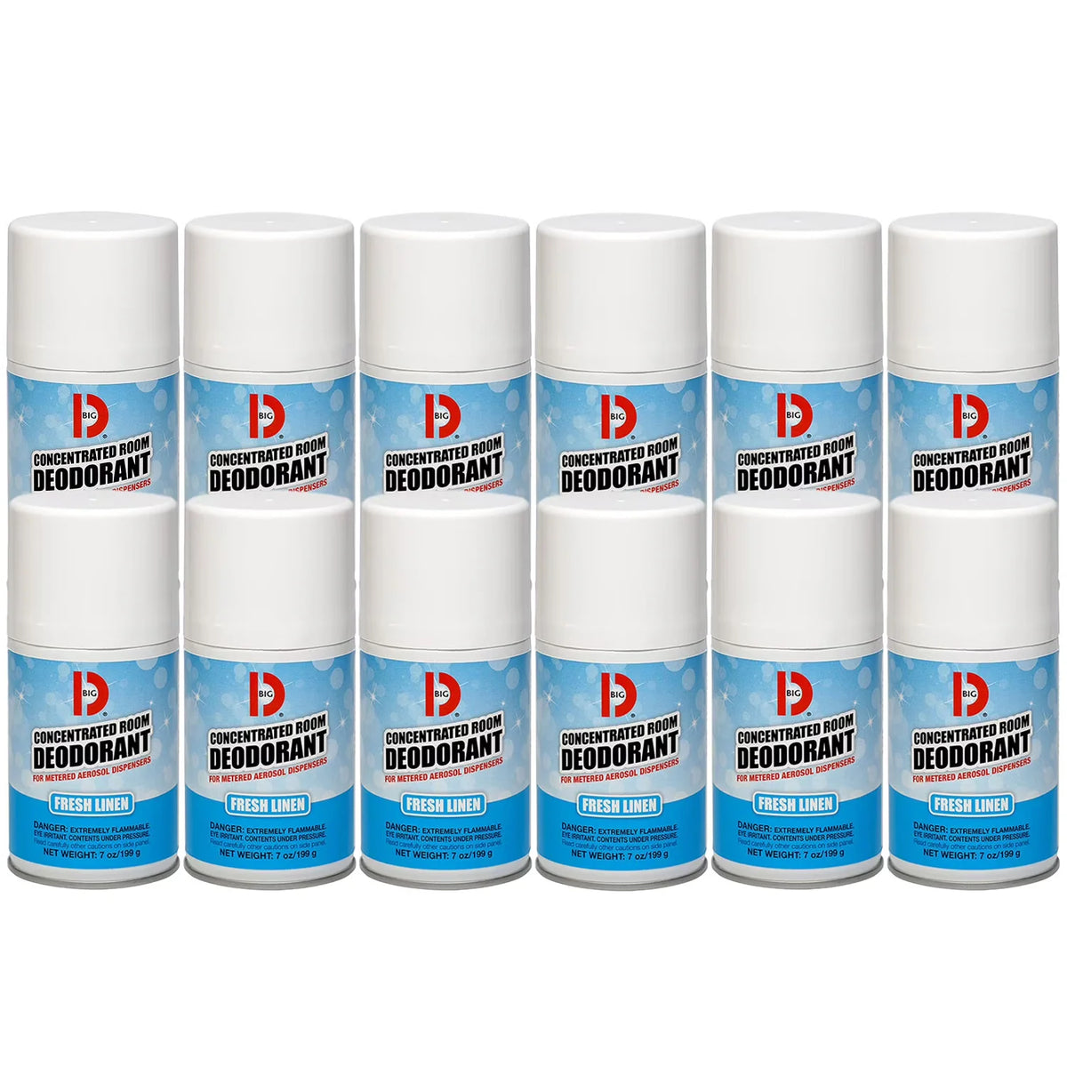 Metered Concentrated Room Deodorant, Fresh Linen Scent, 7 Oz Aerosol Spray, 12/box | Bundle of 2