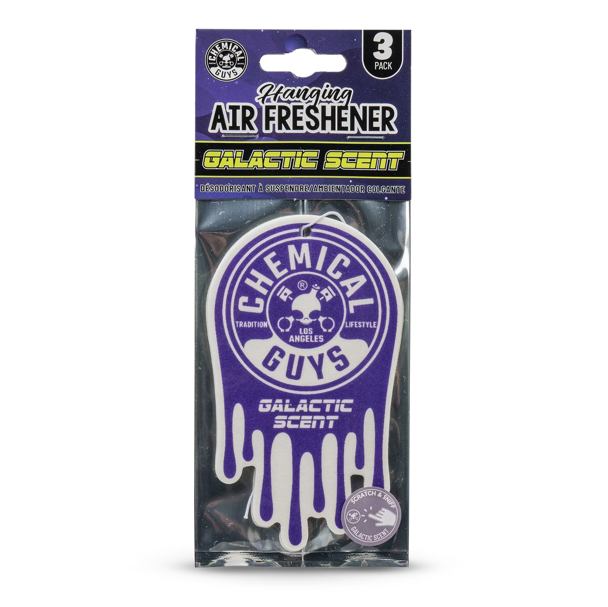 Chemical Guys Hanging Air Freshener 3-pack, Galactic Scent