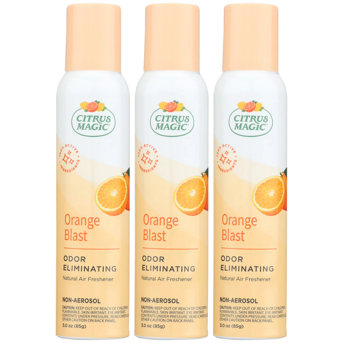 Citrus Magic Odor Eliminating Air Freshener Spray, Orange Blast, 3-Ounce, Pack of 3