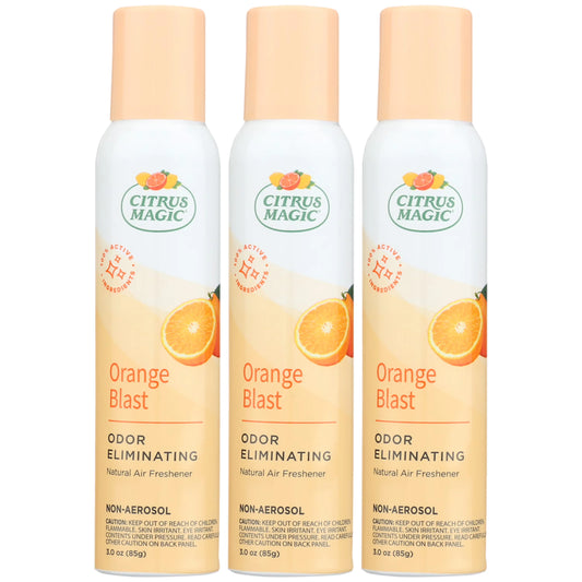 Citrus Magic Odor Eliminating Air Freshener Spray, Orange Blast, 3-Ounce, Pack of 3
