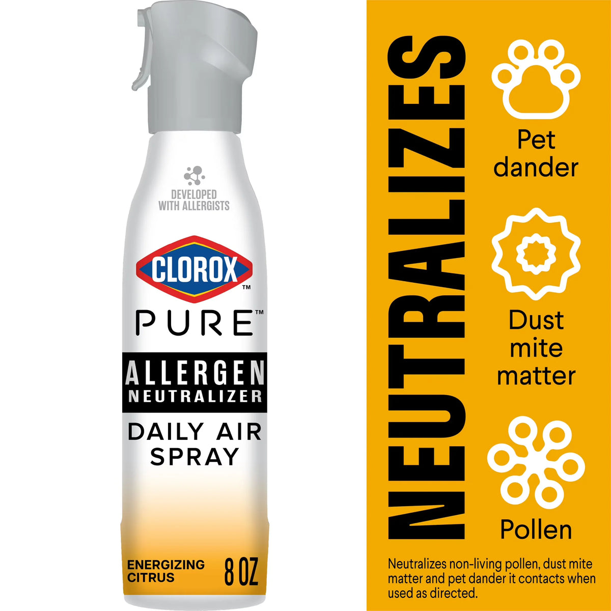 Clorox PURE Allergen Neutralizer Daily Air Spray, Clean Breeze, 8 Ounces