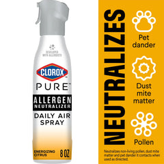 Clorox PURE Allergen Neutralizer Daily Air Spray, Clean Breeze, 8 Ounces
