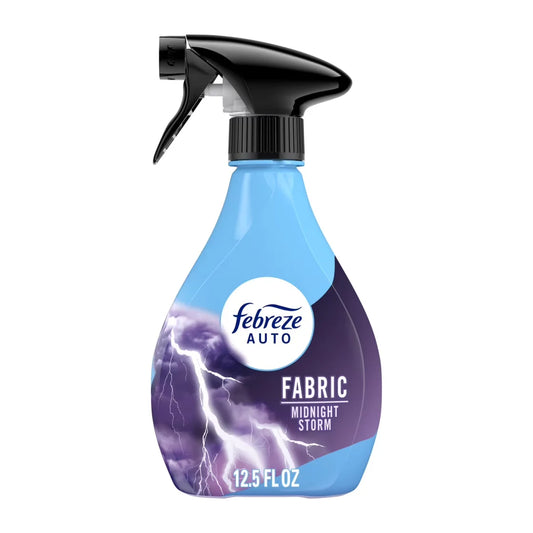 (2 pack) Febreze AUTO Car Fabric Spray, Odor Fighting Air Freshener, Midnight Storm, 12.5 fl oz