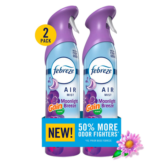 Febreze Air Mist Air Freshener Spray, Gain Moonlight Breeze, 8.1oz, 2 Count
