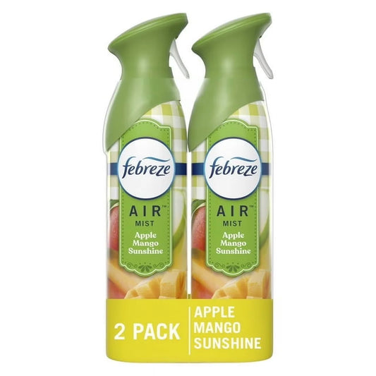 Febreze Air Freshener Spray, Odor-Fighting Room Spray, Apple Mango Sunshine, 8.8oz, 4 Count