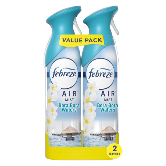 Febreze Air Freshener Spray, Odor-Fighting Room Spray, Bora Bora Waters, 8.8oz, 2 Count