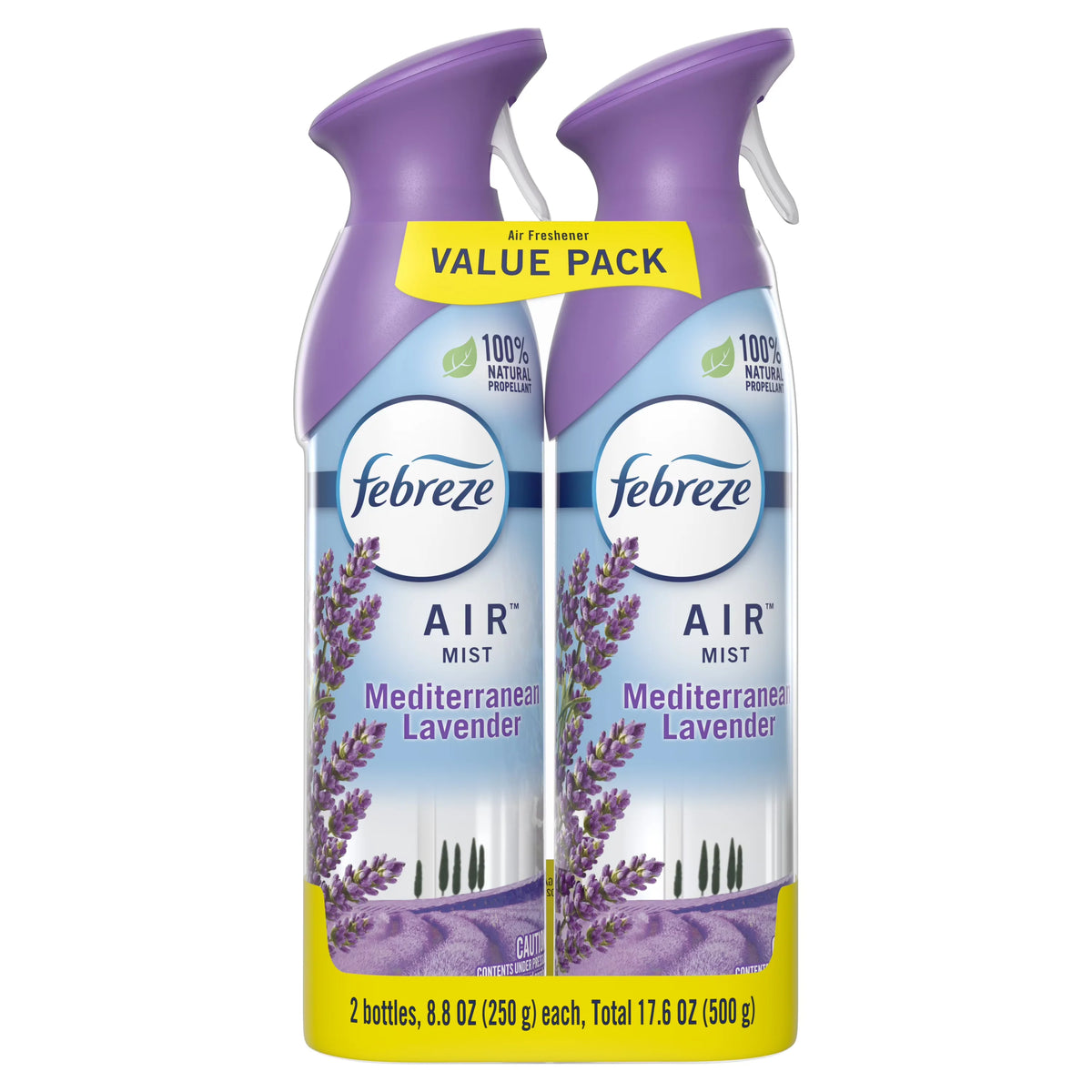 Febreze Air Freshener Spray, Odor-Fighting Room Spray, Mediterranean Lavender, 8.8oz, 2 Count