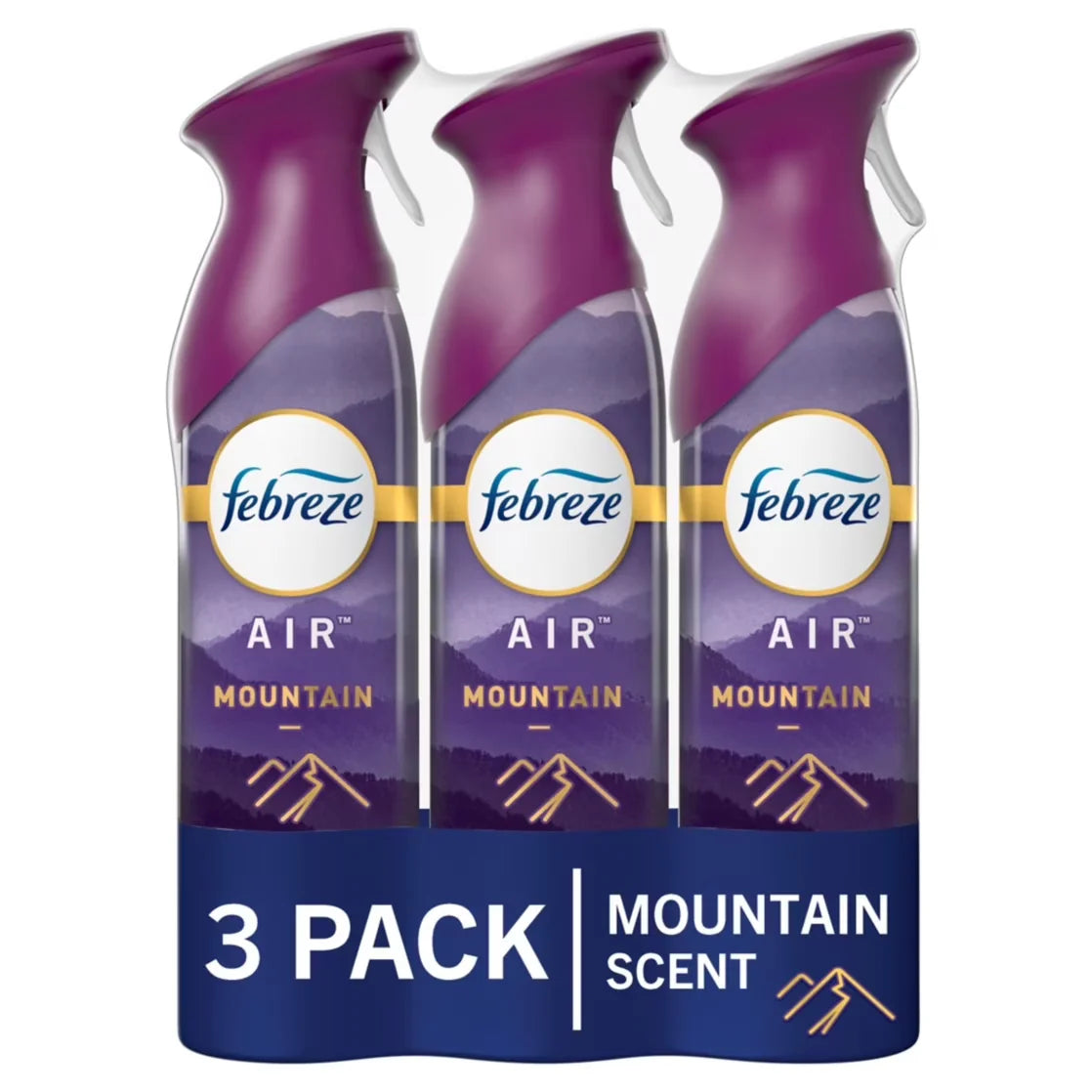 Febreze Air Freshener Spray Mountain Scent, Odor-Fighting, 8.8oz, 3 Count