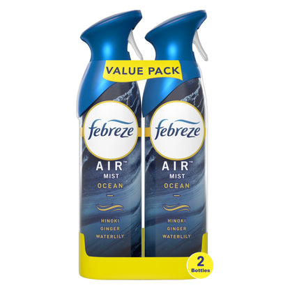 Febreze Air Freshener Spray, Odor-Fighting Room Spray, Ocean, 8.8oz, 2 Count