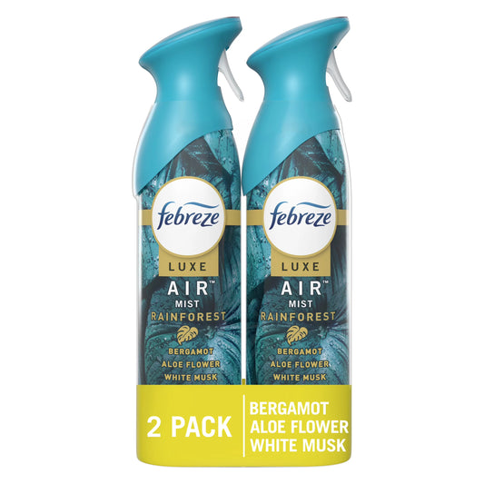 Febreze Air Freshener Spray, Odor-Fighting Room Spray, Rainforest, 8.8oz, 2 Count