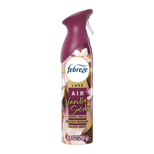 Febreze Air Freshener Spray, Odor-Fighting Room Spray, Vanilla Suede Scent, 8.8oz, 1 Count - 3 Pack