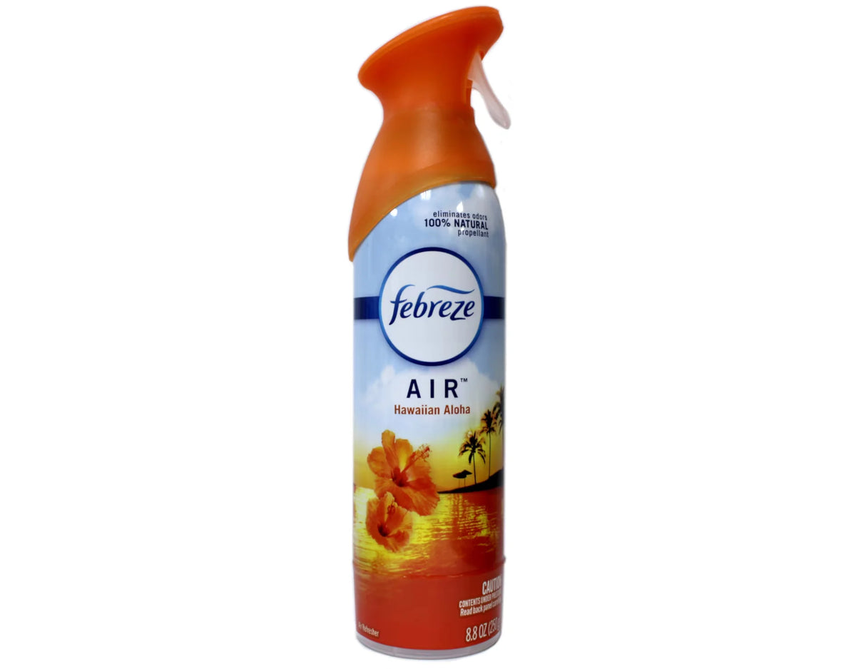 Febreze Air Freshener Spray - Spray - 8.5 fl oz (0.3 quart) - Hawaiian Aloha - 6 / Carton - Odor Neutralizer, VOC-free | Bundle of 5 Cartons