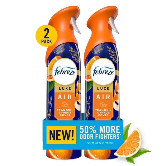 Febreze Air Mist Air Freshener Spray Tranquil Cyprus Coves, 8.1oz 2ct