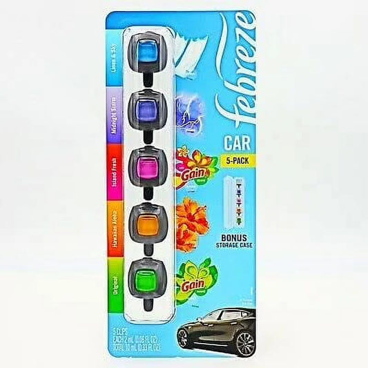 Febreze Air Freshener Car Vent Clips, Variety (5 Count)