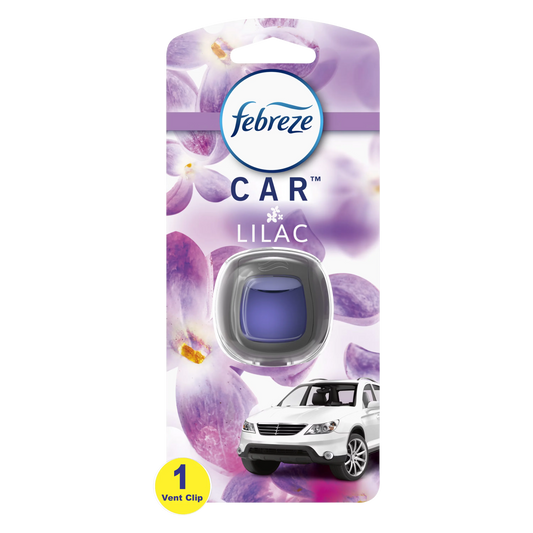 Febreze Car Air Freshener Vent Clip, Lilac, 1 Count