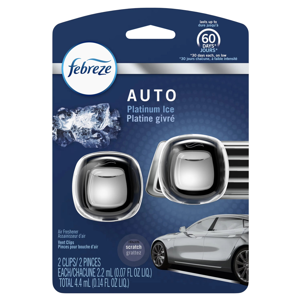 Febreze Car Odor-Eliminating Air Freshener, Old Spice, 2 Ct