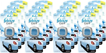 Febreze Car Vent Clips Air Freshener and Odor Eliminator, Linen and Sky -16 Pack