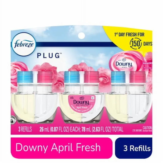 Febreze Downy April Fresh Odor-Eliminating Fade Defy PLUG Air Freshener Oil Refills - 0.87 oz - 2 pk