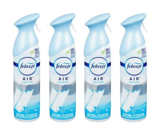 Febreze Fabric Odor-Eliminating Air Freshener - Linen & Sky, 250g (4/Case) for Fresh Fabrics