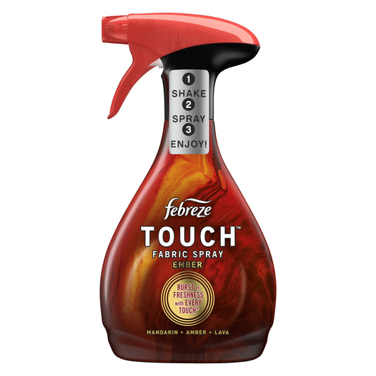Febreze Fabric Spray Air Freshener, Odor-Fighting Fabric Refresher, Ember, 16.9 fl oz