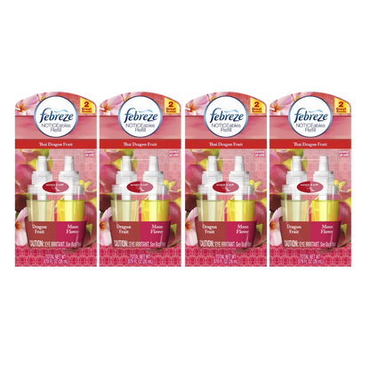 Febreze Noticeables Thai Dragonfruit Refills - 0.879oz Pack of 4