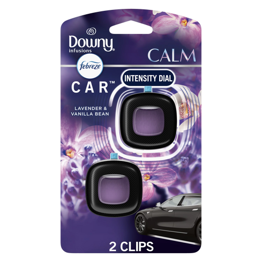 Febreze Odor Eliminating Car Air Freshener, Lavender & Vanilla Bean, 0.7 fl oz, 2 Count